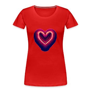 Valentine's Day Mother's Day Wedding Love Engagement - Women's Premium Organic T-Shirt - red - Front - Mia (176cm)