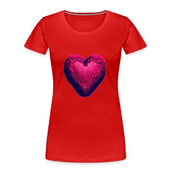 Wedding Love Valentine's Day Mother's Day Engagement - Women's Premium Organic T-Shirt - red - Front - Mia (176cm)