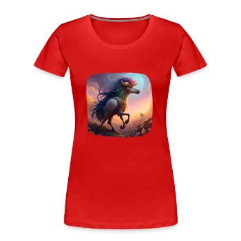 Mythique Hybride Fantastique Créature - T-shirt bio Premium Femme - rouge - Devant - Mia (176cm)