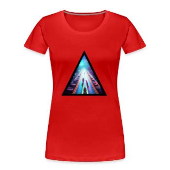Seelenweg 07 - T-shirt bio Premium Femme - rouge - Devant - Mia (176cm)