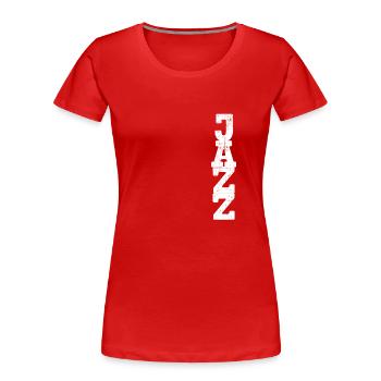 Jazz Musik Retro - Frauen Premium Bio T-Shirt - Rot - Vorne - Mia (176cm)