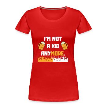 Legal age - Women's Premium Organic T-Shirt - red - Front - Mia (176cm)