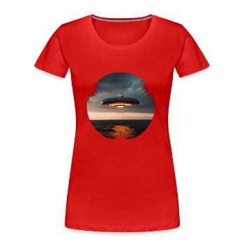 US-Regierung Veröffentlicht Videos von Ufos - Frauen Premium Bio T-Shirt - Rot - Vorne - Mia (176cm)