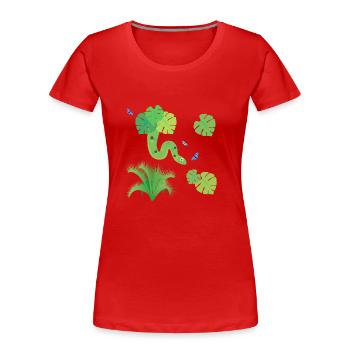 La fièvre de la jungle - T-shirt bio Premium Femme - rouge - Devant - Mia (176cm)