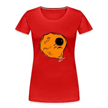 Mein Spiegelei. - Frauen Premium Bio T-Shirt - Rot - Vorne - Mia (176cm)