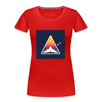 Space - Frauen Premium Bio T-Shirt - Rot - Vorne - Mia (176cm)
