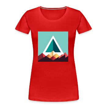 abstract triangle - Women's Premium Organic T-Shirt - red - Front - Mia (176cm)