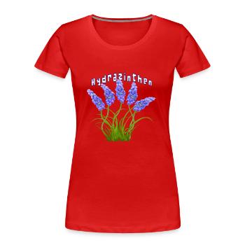 Hydrazinthen - Hydra-Hyazinthen - Frauen Premium Bio T-Shirt - Rot - Vorne - Mia (176cm)