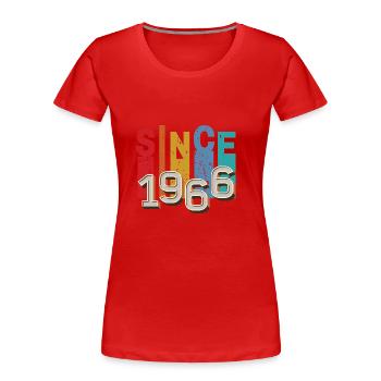 Since 1966 retro - Women's Premium Organic T-Shirt - red - Front - Mia (176cm)