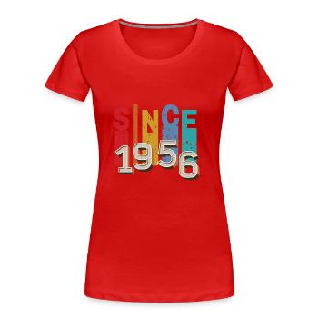 Seit 1956 retro - Frauen Premium Bio T-Shirt - Rot - Vorne - Mia (176cm)
