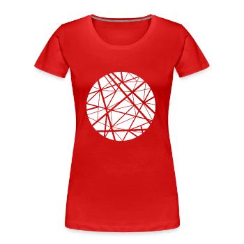 Geometric Hipster One - Women's Premium Organic T-Shirt - red - Front - Mia (176cm)
