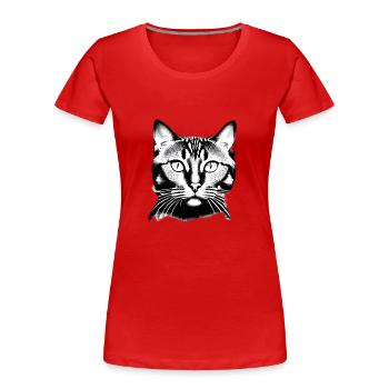 British Shorthair Cat Cat Cat Kitten Cats - Women's Premium Organic T-Shirt - red - Front - Mia (176cm)