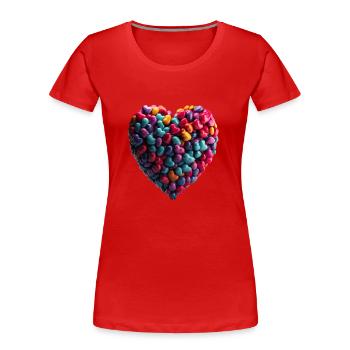 A declaration of love doesn't have to be perfect - Women's Premium Organic T-Shirt - red - Front - Mia (176cm)