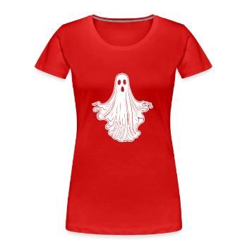 Geist Geister Geisterstunde Halloween - Frauen Premium Bio T-Shirt - Rot - Vorne - Mia (176cm)