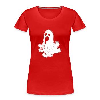 Geist Geister Geisterstunde Halloween - Frauen Premium Bio T-Shirt - Rot - Vorne - Mia (176cm)