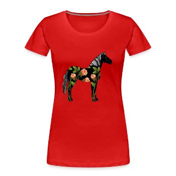Bassin - T-shirt bio Premium Femme - rouge - Devant - Mia (176cm)