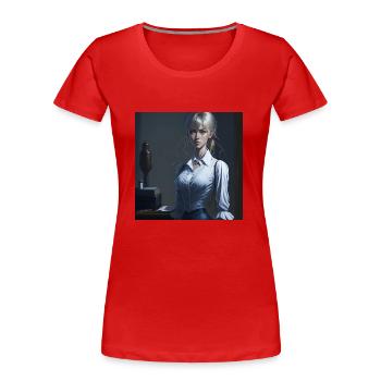 Beautiful Manga Girl - Frauen Premium Bio T-Shirt - Rot - Vorne - Mia (176cm)