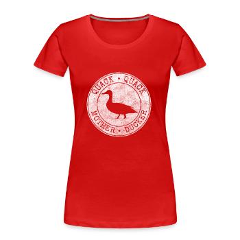 Entchen Vogel Schnabel Natur - Frauen Premium Bio T-Shirt - Rot - Vorne - Mia (176cm)