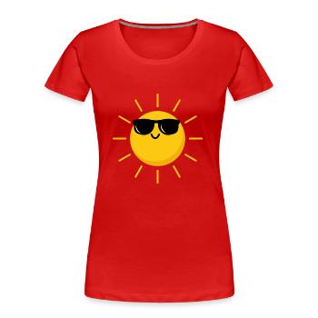 Sonnenbrille - Frauen Premium Bio T-Shirt - Rot - Vorne - Mia (176cm)