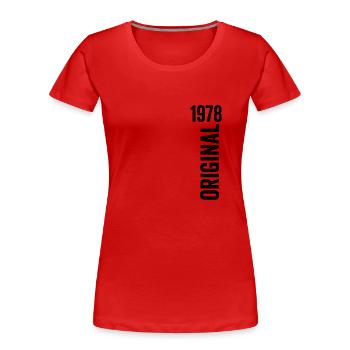 1978 Original Birthday Gift 1978 - Women's Premium Organic T-Shirt - red - Front - Mia (176cm)