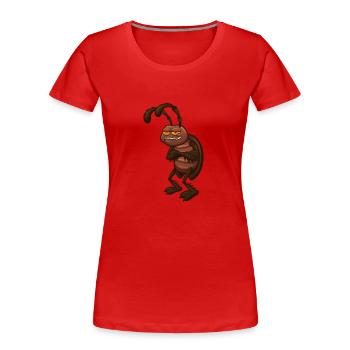 Cafard de dessin animé - T-shirt bio Premium Femme - rouge - Devant - Mia (176cm)
