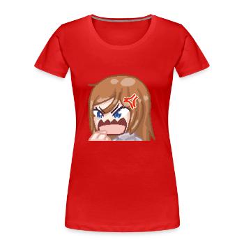 Pillowg1rl Emote Rage - Frauen Premium Bio T-Shirt - Rot - Vorne - Mia (176cm)