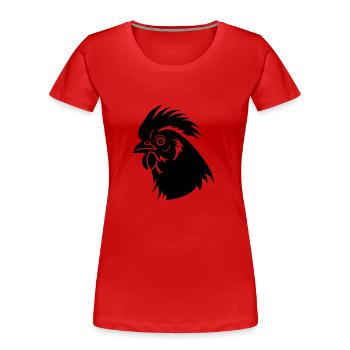 Huhn Hühnerstall Geflügel Hahn Bauernhof - Frauen Premium Bio T-Shirt - Rot - Vorne - Mia (176cm)