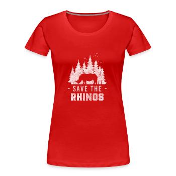Animal lover animal animal lover renunciation - Women's Premium Organic T-Shirt - red - Front - Mia (176cm)