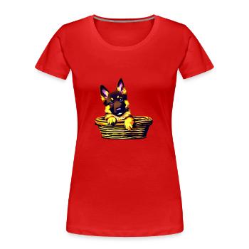 Propriétaires de chiens de berger et de conception de chiens - T-shirt bio Premium Femme - rouge - Devant - Mia (176cm)