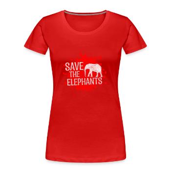 Défenseurs des droits des animaux Sauveteurs d’animaux Protection de l’environnement - T-shirt bio Premium Femme - rouge - Devant - Mia (176cm)