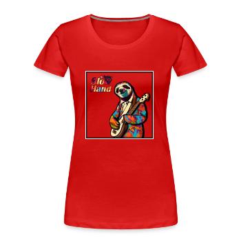 Mister Slow Hand - Frauen Premium Bio T-Shirt - Rot - Vorne - Mia (176cm)
