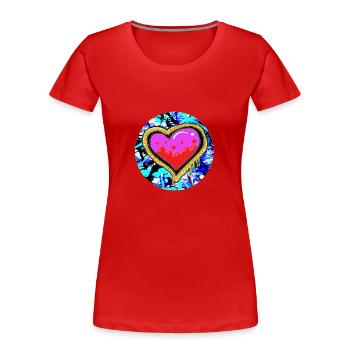 graffiti heart 1 - Women's Premium Organic T-Shirt - red - Front - Mia (176cm)