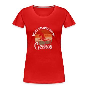 Reptilie Eidechse Tier Reptilienliebhaber - Frauen Premium Bio T-Shirt - Rot - Vorne - Mia (176cm)