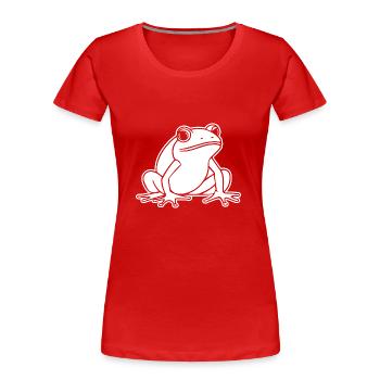Frosch Amphibie Kröte - Frauen Premium Bio T-Shirt - Rot - Vorne - Mia (176cm)