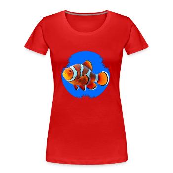 Les poissons-clowns ont des marques corporelles orange et blanches - T-shirt bio Premium Femme - rouge - Devant - Mia (176cm)