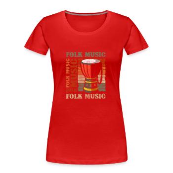 Music, Culture, Concert, Country - Women's Premium Organic T-Shirt - red - Front - Mia (176cm)
