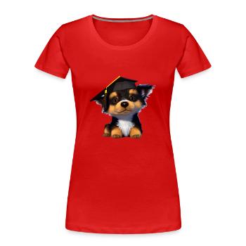 Bachelor Australian Shepherd University Studies - Women's Premium Organic T-Shirt - red - Front - Mia (176cm)