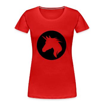 Embrace the Enchantment of Unicorns - Women's Premium Organic T-Shirt - red - Front - Mia (176cm)