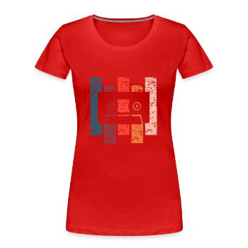 Vintage-Geschenkkassette - Frauen Premium Bio T-Shirt - Rot - Vorne - Mia (176cm)