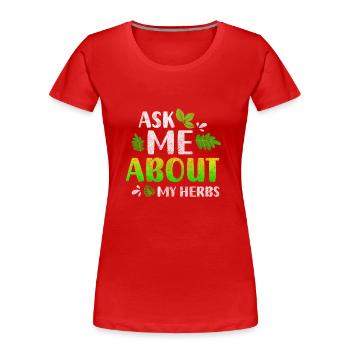 Potion Herbal Medicine Health Natural - Women's Premium Organic T-Shirt - red - Front - Mia (176cm)
