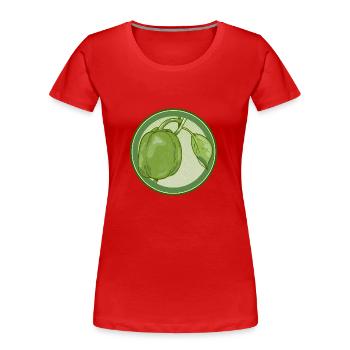 Green Pepper - Women's Premium Organic T-Shirt - red - Front - Mia (176cm)