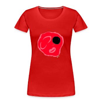 Spiegelei von Jess dem Drachen - Frauen Premium Bio T-Shirt - Rot - Vorne - Mia (176cm)