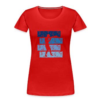 Vintage-Geschenkboxen - Frauen Premium Bio T-Shirt - Rot - Vorne - Mia (176cm)