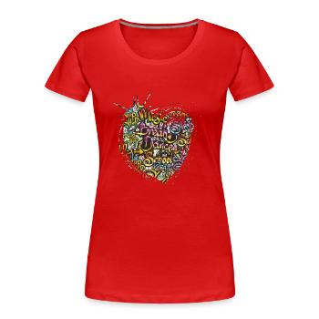 Graffiti style Splash hip hop couleurs peintre couleur - T-shirt bio Premium Femme - rouge - Devant - Mia (176cm)