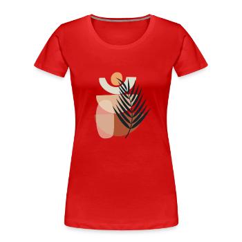 Minimalistic Boho Style - Women's Premium Organic T-Shirt - red - Front - Mia (176cm)