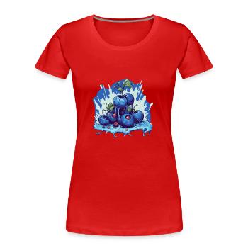 Blueberry - Women's Premium Organic T-Shirt - red - Front - Mia (176cm)