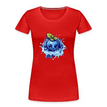 Blueberry - Women's Premium Organic T-Shirt - red - Front - Mia (176cm)