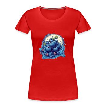 Blueberry - Women's Premium Organic T-Shirt - red - Front - Mia (176cm)