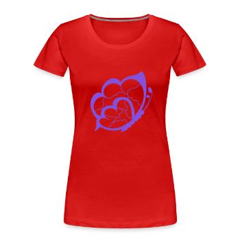 Muster - Frauen Premium Bio T-Shirt - Rot - Vorne - Mia (176cm)