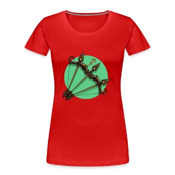 Zodiac - Star Sign - Sagittarius - pos - Frauen Premium Bio T-Shirt - Rot - Vorne - Mia (176cm)
